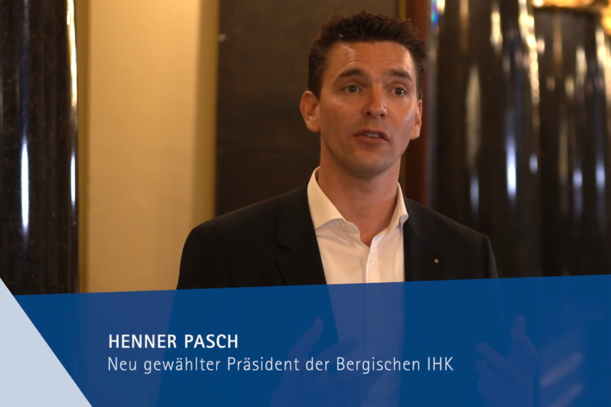 Henner Pasch, Neu gewählter Präsident der Bergischen IHK