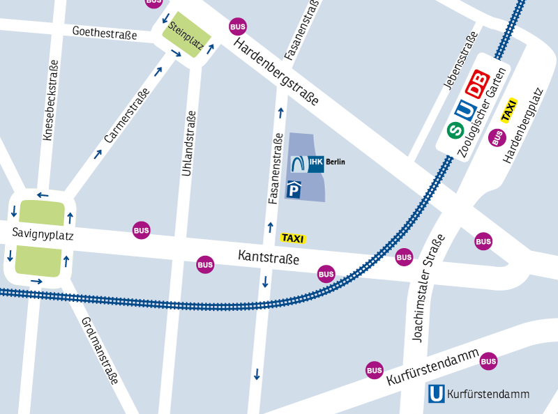 Lageplan der IHK Berlin