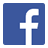 Blaues Viereck mit weißem f für Facebook 