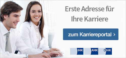 Wirtschaftgestalten! Hier geht's zum Karriereportal des DIHKs, der IHKs und der AHKs.