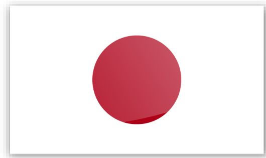 Das Bild zeigt die Japanische Flagge