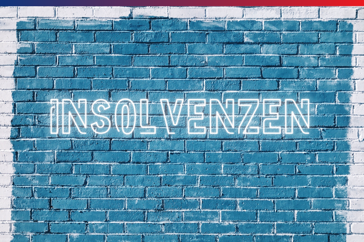 Symbolbild mit der Aufschrift Insolvenzen