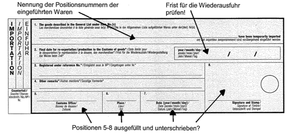 Stammabschnitt prüfen