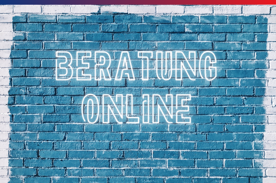 Symbolbild mit dem Schriftzug Beratung online
