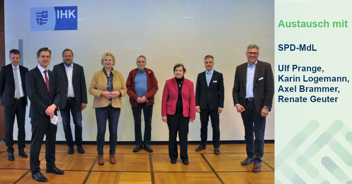 Austausch mit SPD-MdL Ulf Prange, Karin Logemann, Axel Brammer und Renate Geuter