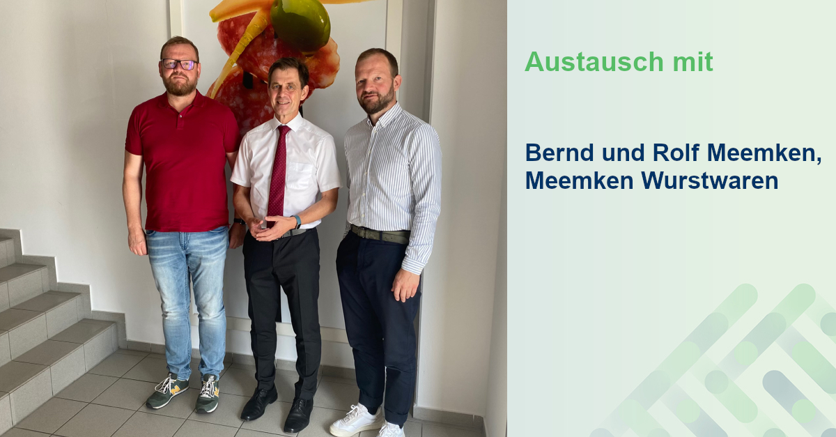 Bernd und Rolf Meemken (Meemken Wurstwaren) und IHK-Präsident Jan Müller (Mitte)