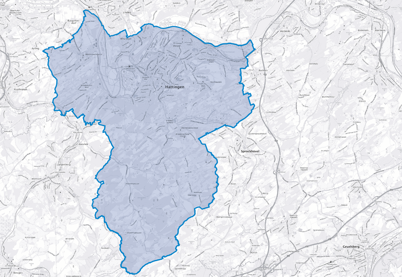 Karten Hattingen allgemein