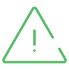 Grünes Icon Ausrufezeichen