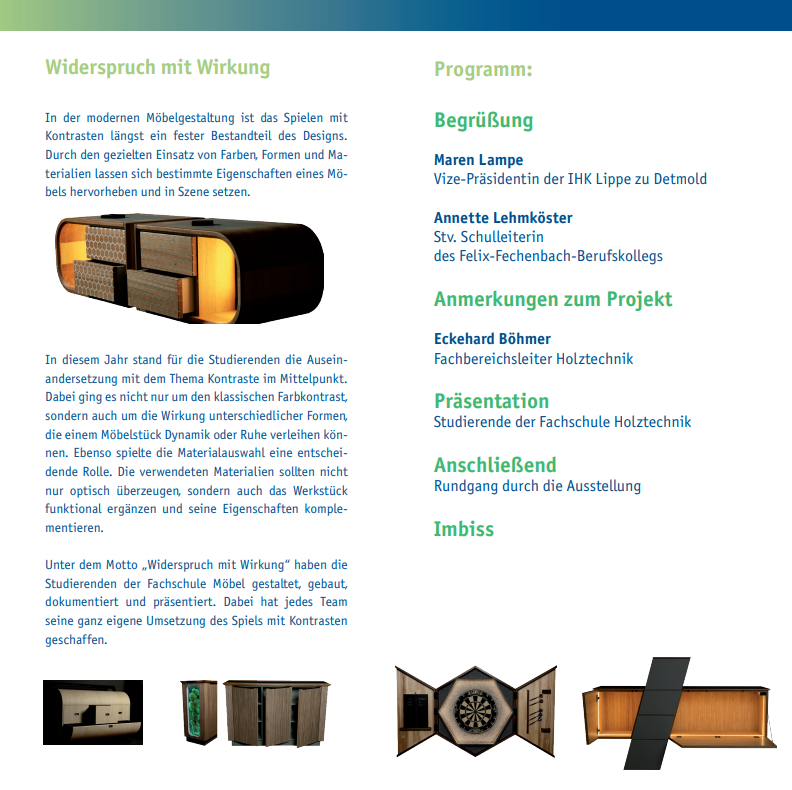 Das Bild zeigt die Einladung zur Holzausstellung 2025.