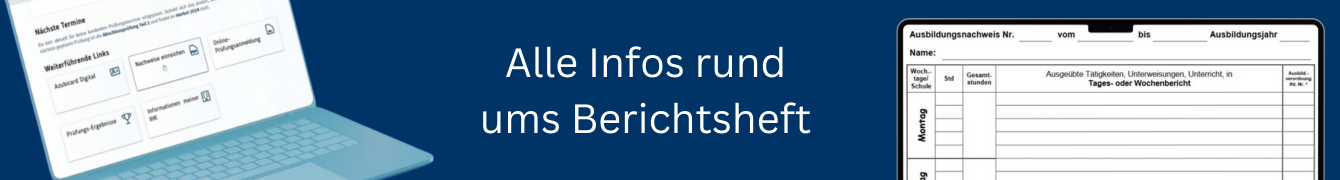 Ausbildungspruefungen_Banner Berichtsheft Desktop