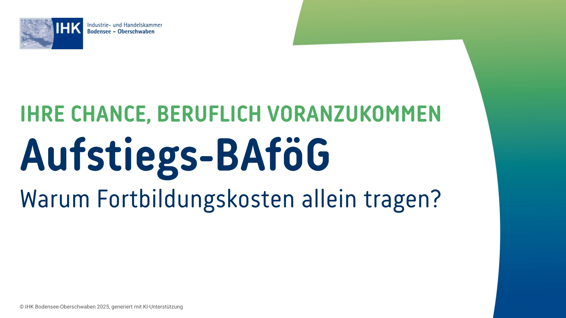 Aufstiegs-BAföG - IHK Bodensee-Oberschwaben