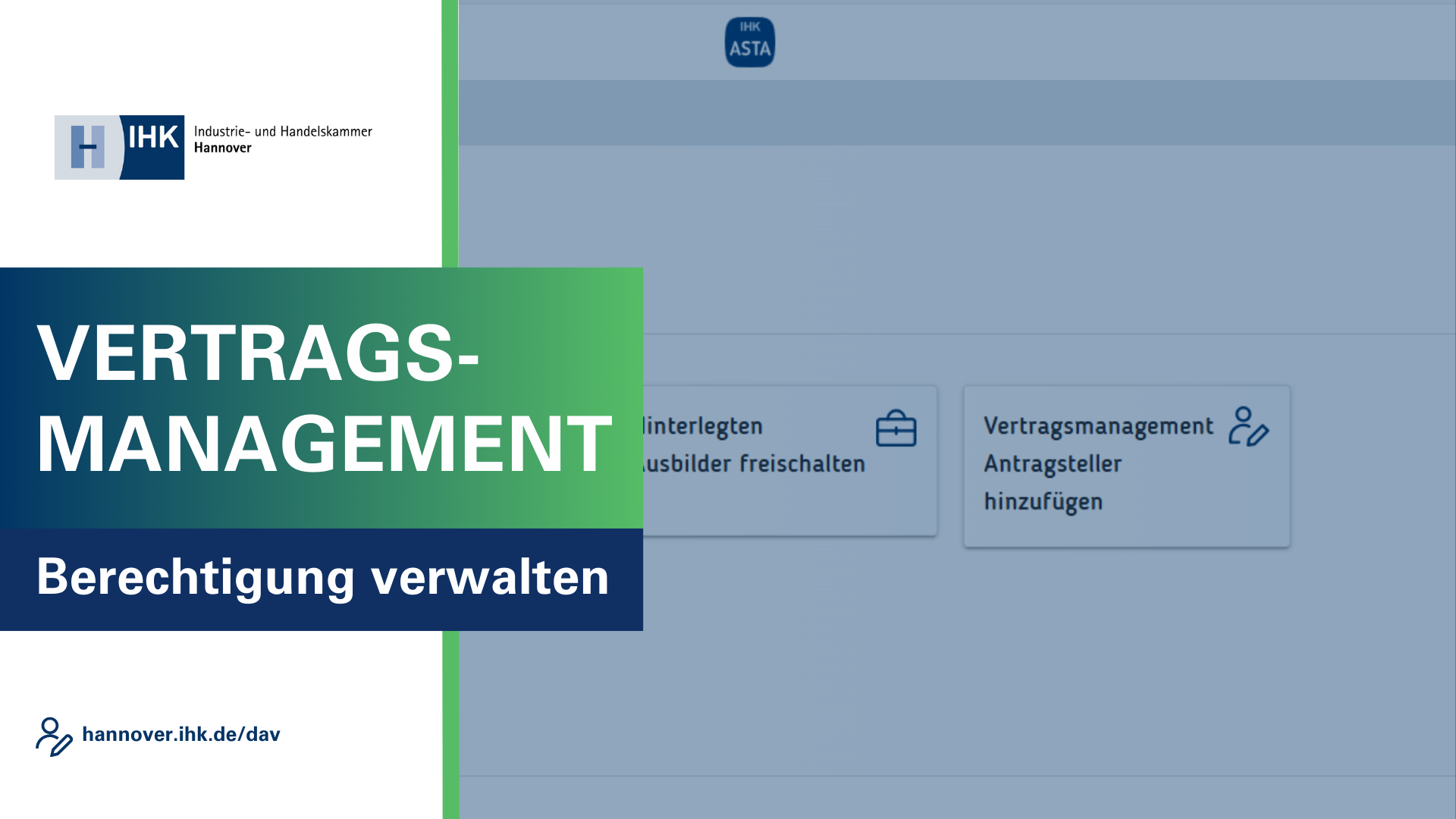 Vertragsmanagement Berechtigung verwalten