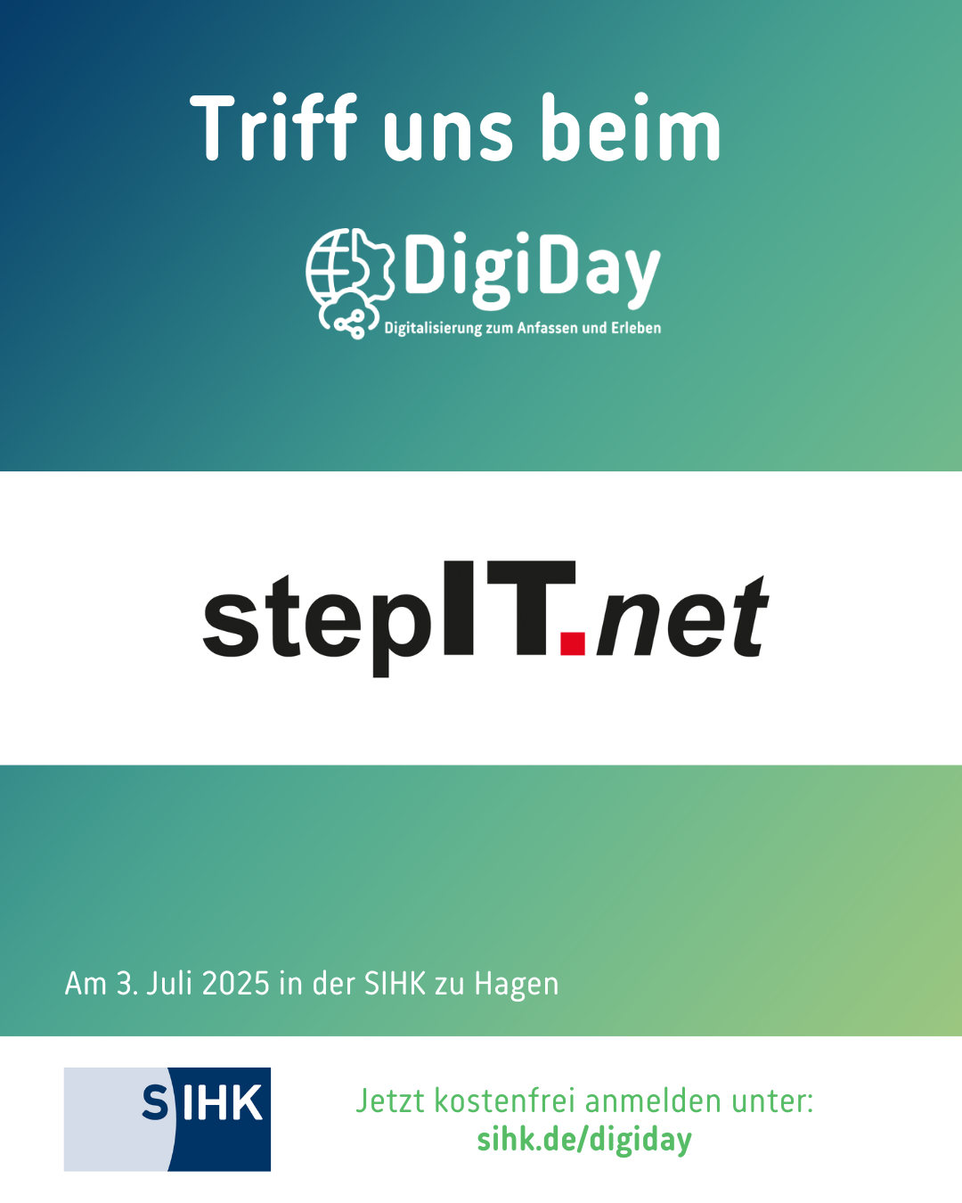 Logo des Aussteller beim DigiDay 2025 StepITnet