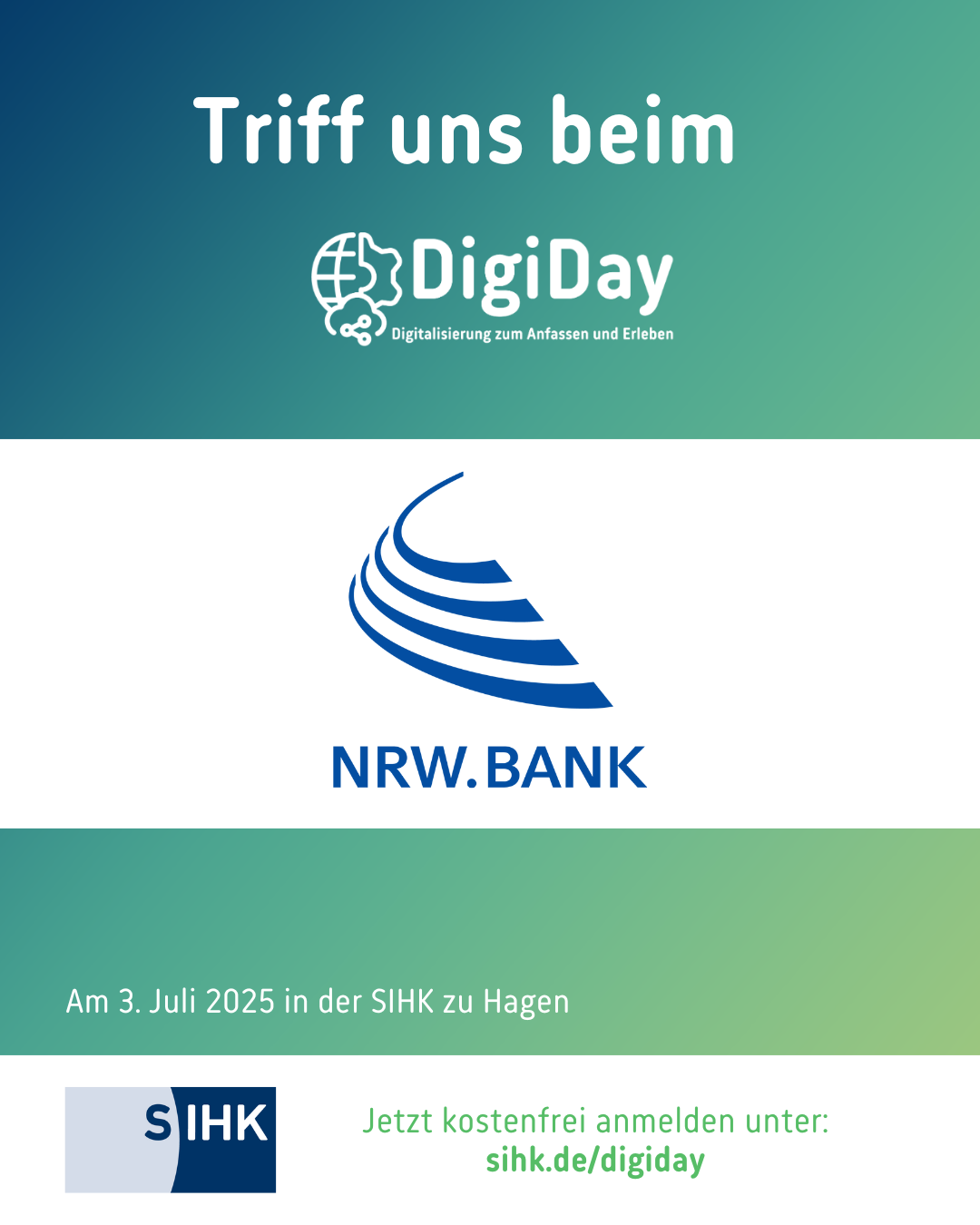 Logo eines Ausstellers beim DigiDay 2025 NRW Bank