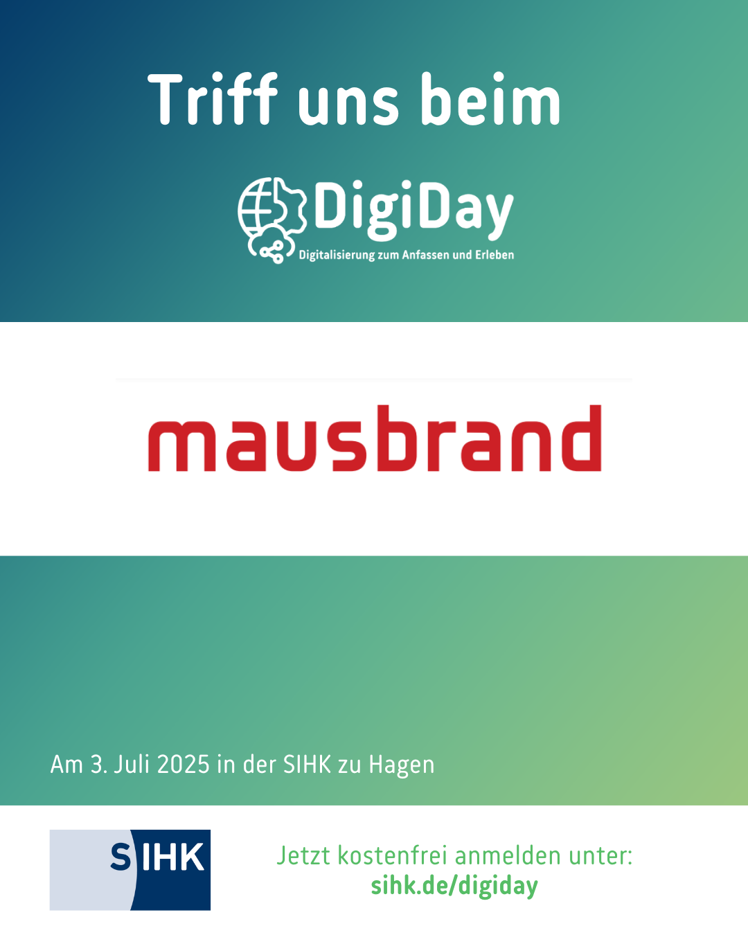Logo des Ausstellers beim Digiday 2025 Mausbrand