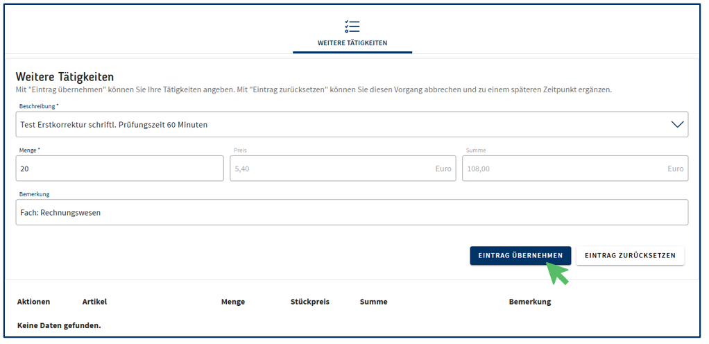 Weitere Tätigkeiten