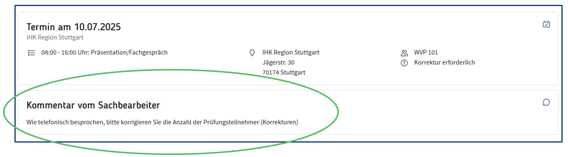 Zurückgewiesener Antrag