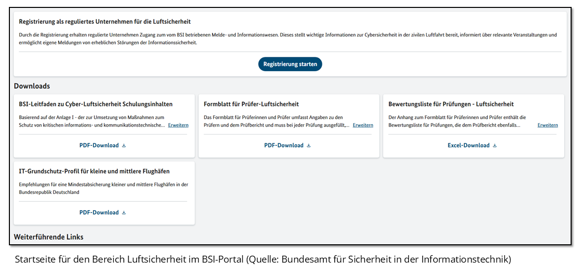 BSI-Portal: Bereich - Luftsicherheit