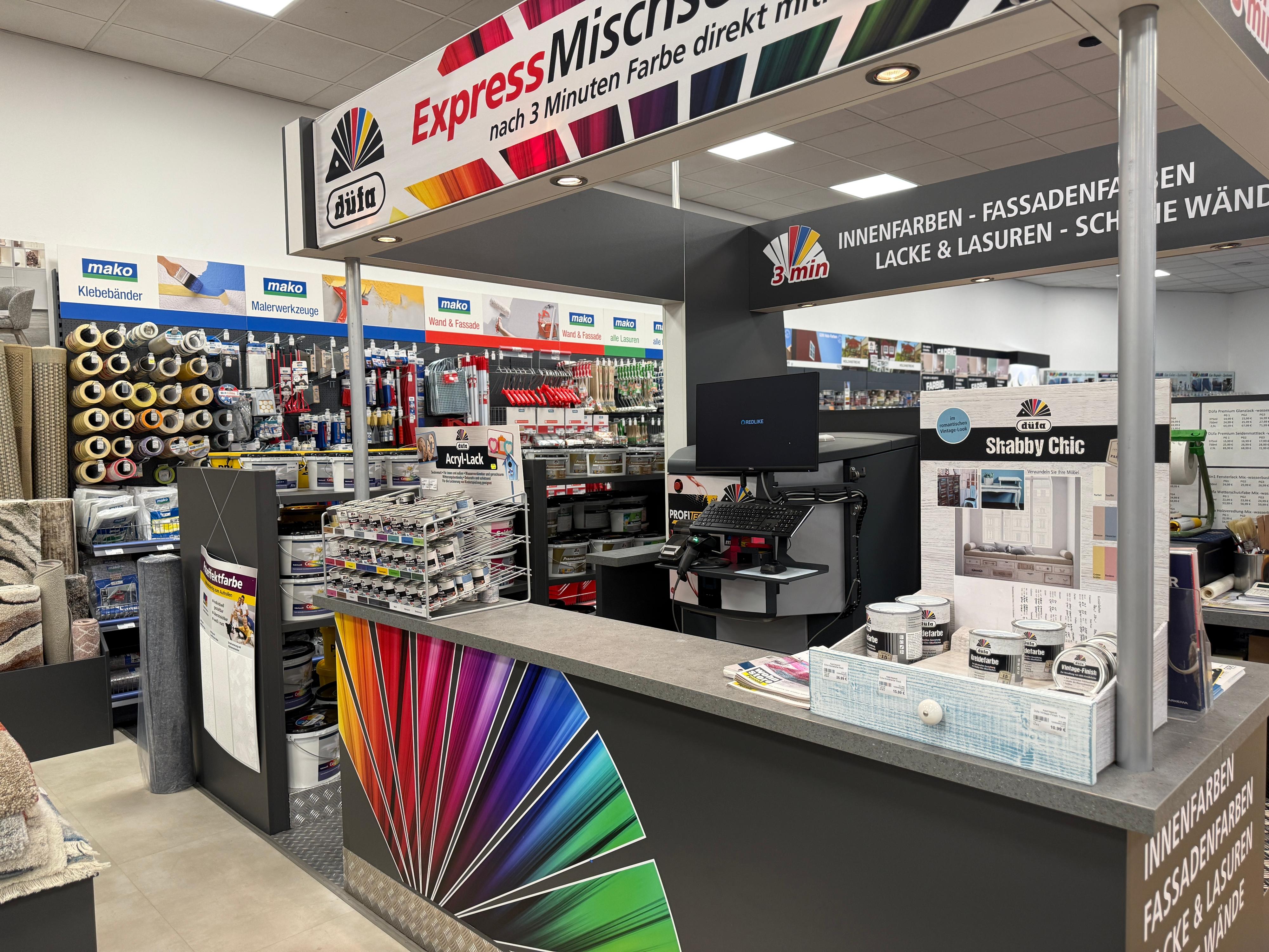 Das Bild zeigt einen Teil des Sortiments des Fachmarkt-Center Petzold