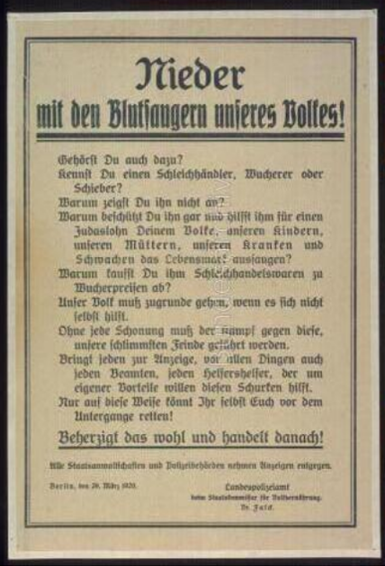 Plakat des Landespolizeiamtes Berlin