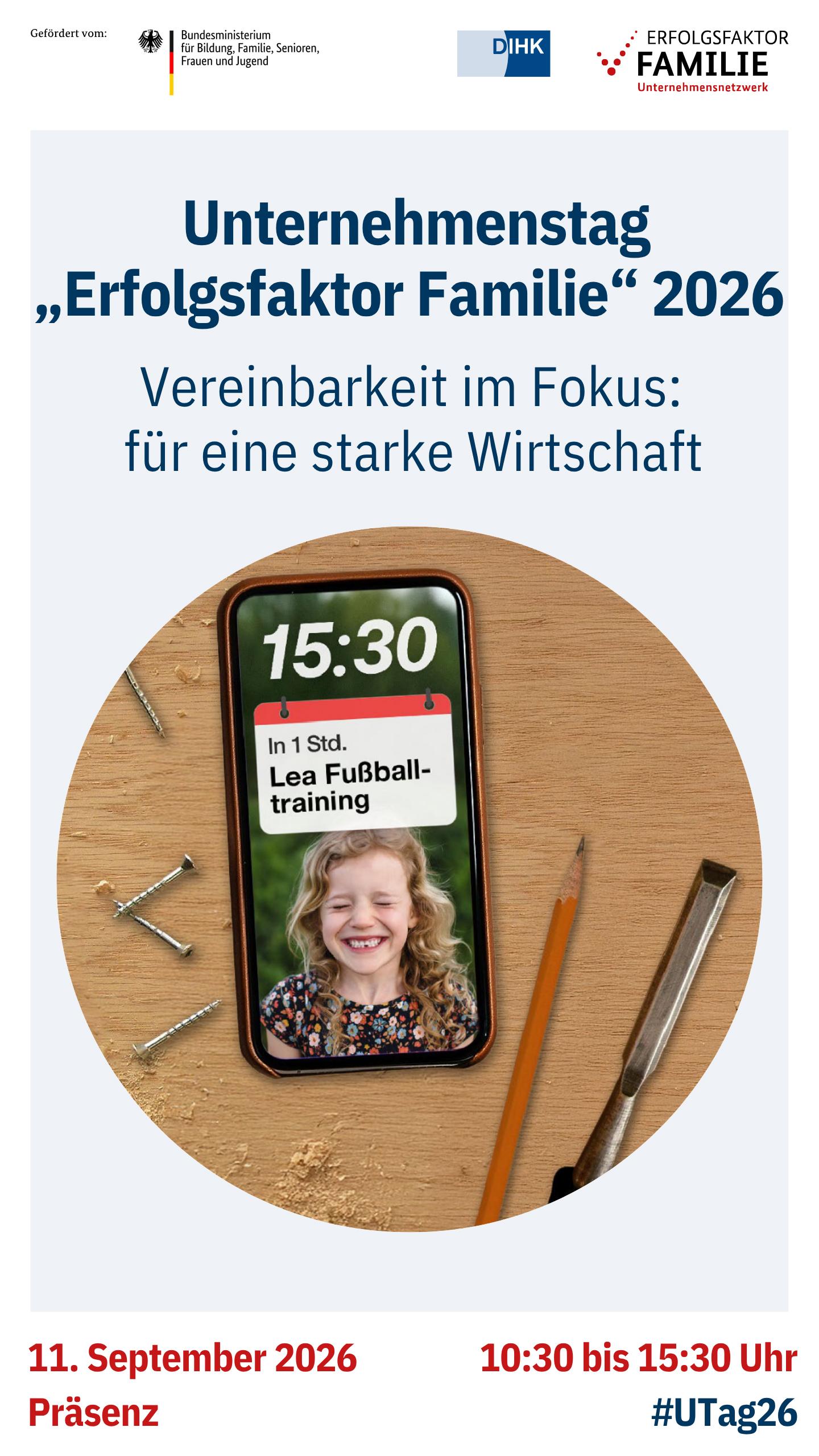 Visual: Unternehmenstag "Erfolgsfaktor Familie" 2026 im haus der deutschen Wirtschaft in Berlin