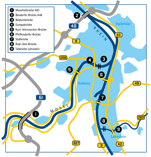 &Uuml;bersicht Region Koblenz IHK