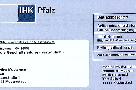 Muster Beitragsbescheid
