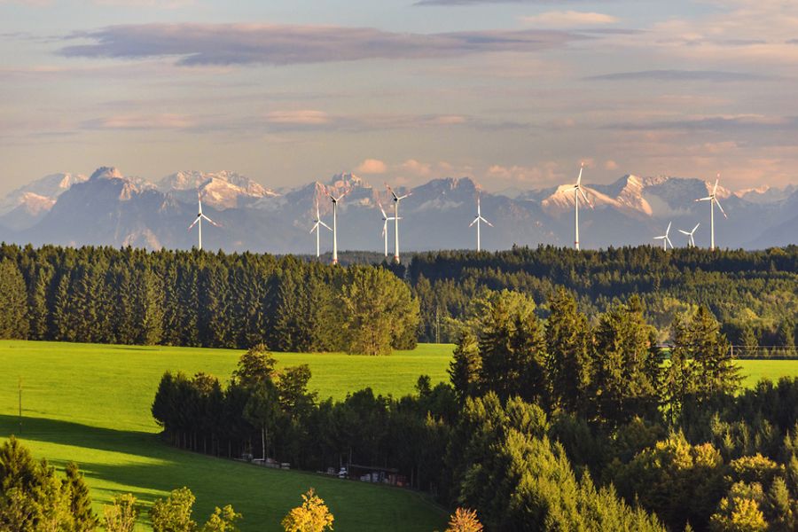 Windräder im Gebirge - Pano-Tour Appenzell-Allgäu