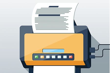 Grafik eines Faxger&auml;tes
