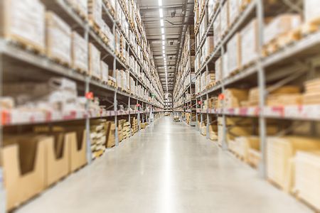 Blick in ein Logistikzentrum