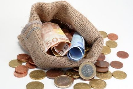 Geldsack mit Bargeld