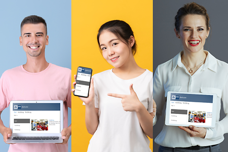 Personen halten Tablets und Smartphones