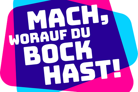 Logo mit Aufschrift Mach, worauf du Bock hast. Der Slogan der IHK-Ausbildungskampagne 2020