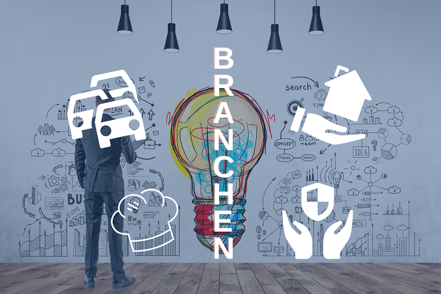 Spezielle Branchenregeln verschiedene branchen icons zur gründung