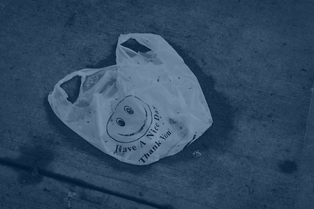 Plastiktüte mit smiley