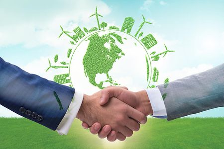 Green Deal Handschlag
