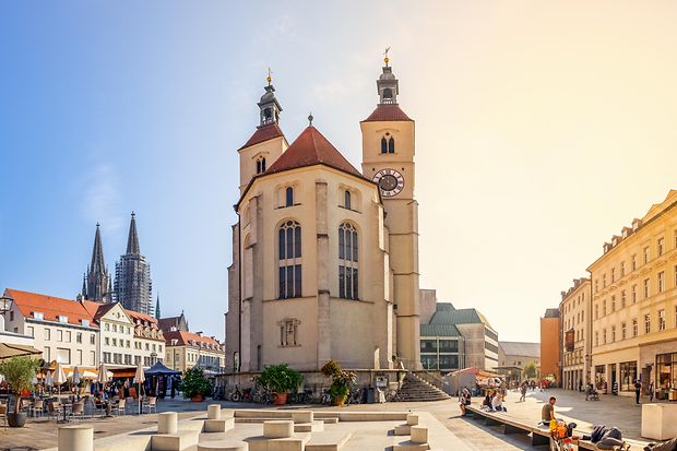 Der Neupfarrplatz in Regensburg