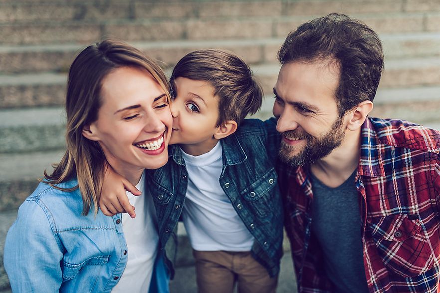 gl&uuml;ckliche Familie, Mutter, Sohn, Vater