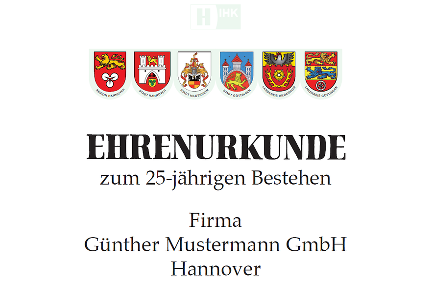 Ehrenurkunde