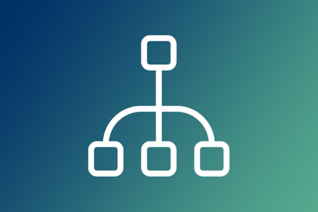 Das icon zeigt ein miteinander vernetztes Diagramm