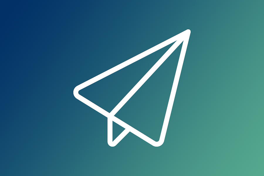 Das icon zeigt einen Papierflieger