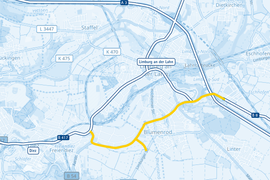Wichtige Verkehrsprojekte lahmen Südumgehung Limburg