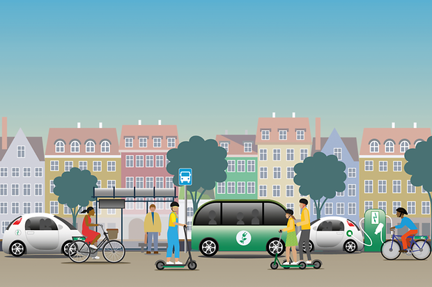 Grafik urbane Mobilität