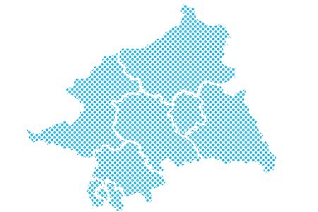 Umrisse der Kreise und St&auml;dte des IHK-Bezirks Nord Westfalen.