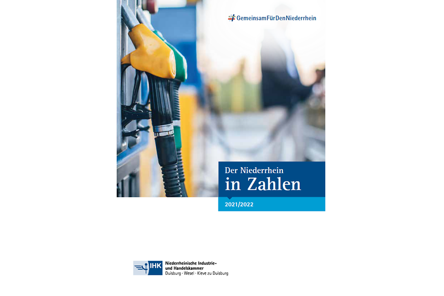 Duisburg: 15 Prozent Plus bei Stahl Niederrhein in Zahlen 2021 2022 Cover mit weißem Rand