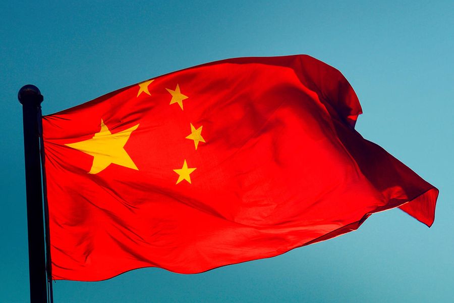 Die chinesische Flagge ist zu sehen