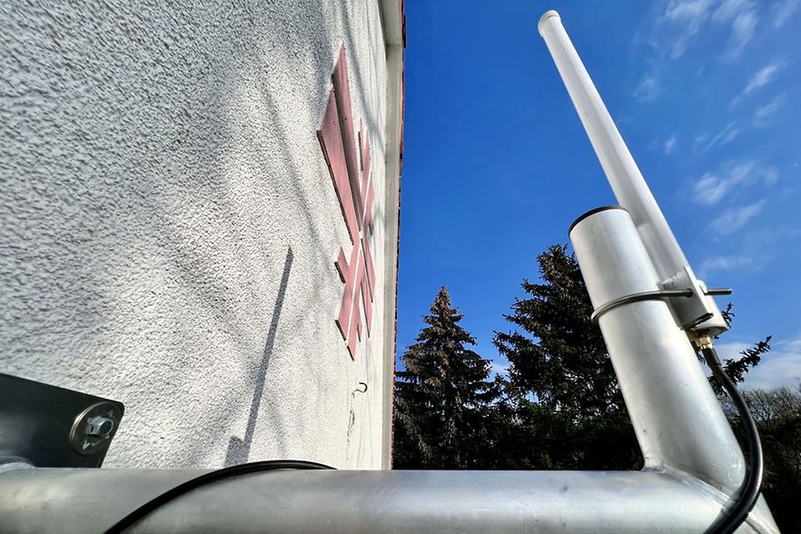Gatewayinstallation an der Turnhalle Gera-Liebschwitz