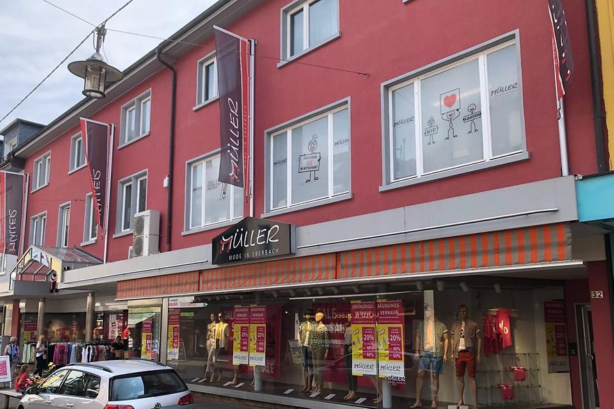 Schaufenster von Modehaus M&uuml;ller in Eberbach