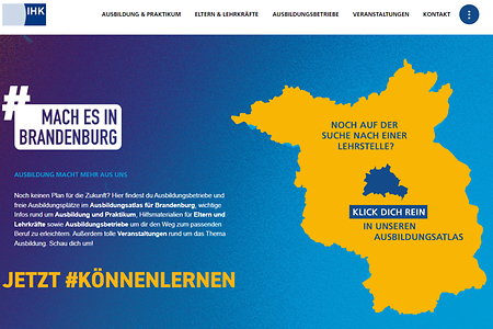 Screenshot der Webseite von Mach es in Brandenburg