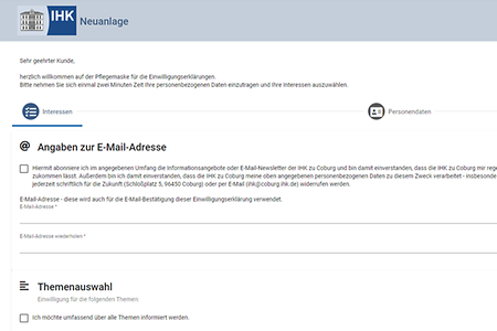 Einwilligungen online